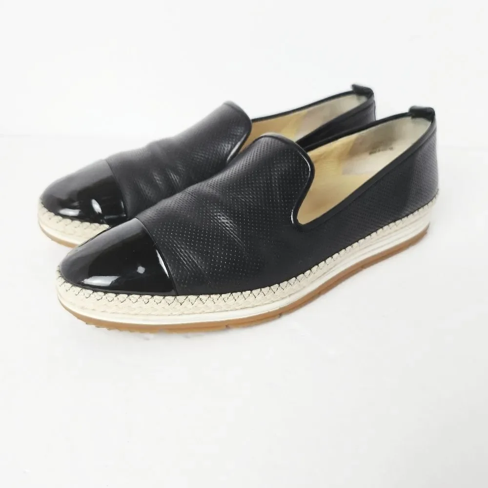 Paul Green Posh Talia Loafer Espadrille Womens Slip On Shoe Black Size US 9